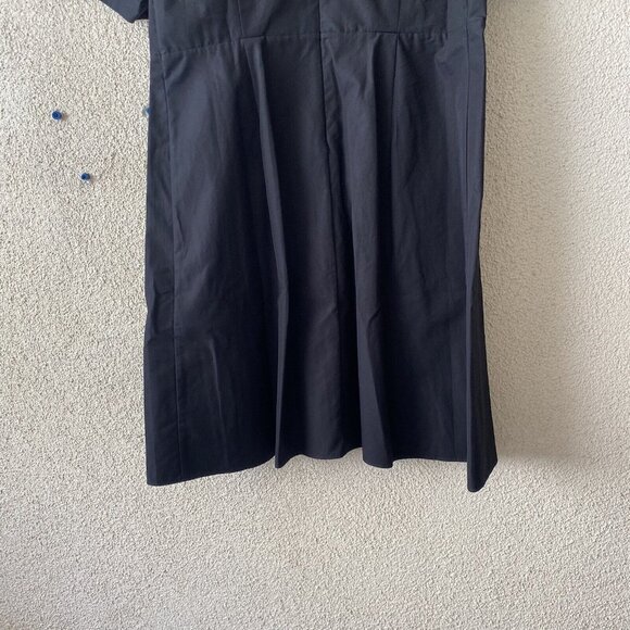 Victoria Beckham Womens Dress Black Front Pleated Short Sleeve Size 14 - Picture 8 of 15